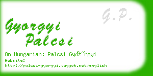 gyorgyi palcsi business card